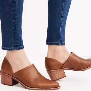 Madewell the Brady low bootie size 10 saddle brown